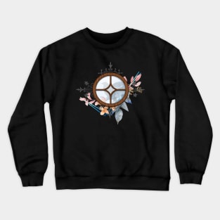 crow and flower Crewneck Sweatshirt